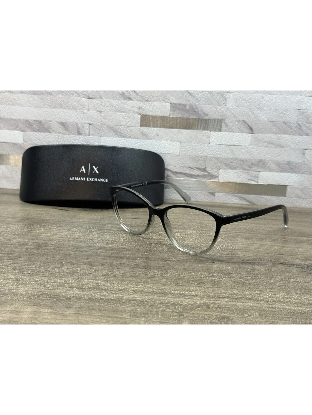 Armani Exchange AX3053 8255 Eyewear, 53[]16-140 Black Eyeglasses Frames + Case